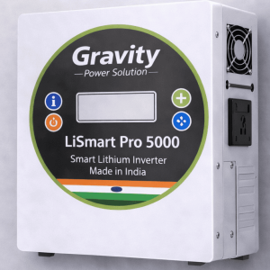 LiSmart Pro 5000 smart lithium inverter by Gravity Power Solution, 4000W 48V lithium inverter made in India