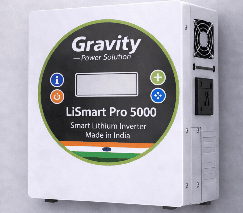 LiSmart Pro 5000 smart lithium inverter by Gravity Power Solution, 4000W 48V lithium inverter made in India