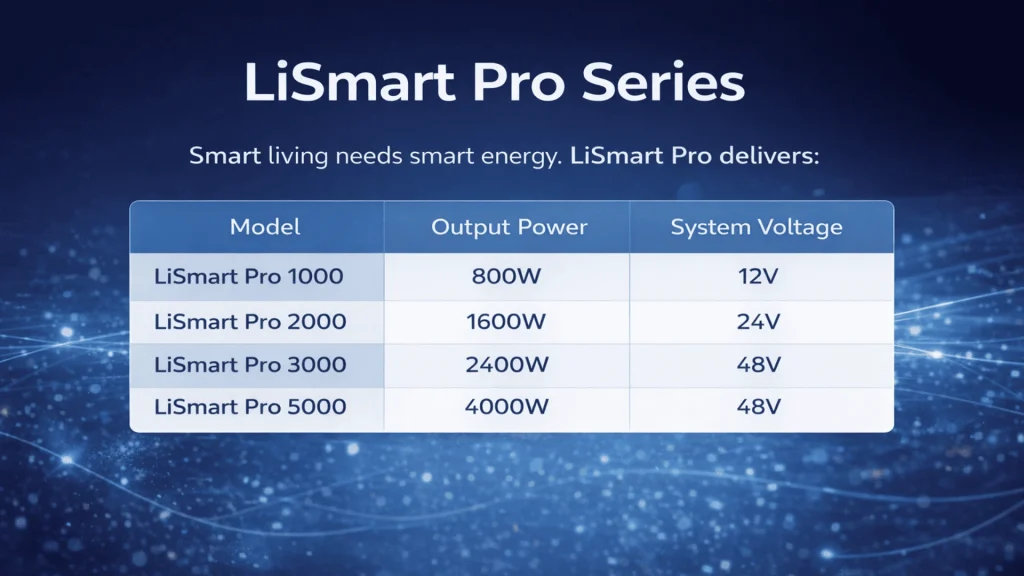 LiSmart Pro Series LiFePO4 Lithium Battery Models by Lithium Battery Manufacturer in Nagercoil